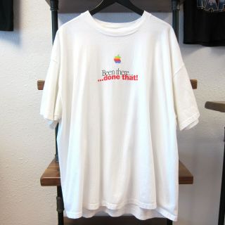 VTG 90s Apple Computers Rainbow logo 2 sided Promo T - Shirt og Macintosh Mac usa 3