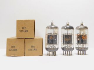 Rca Jrc 5751wa Matching Vintage Military Tube Trio Black Plates Nos (test 107)