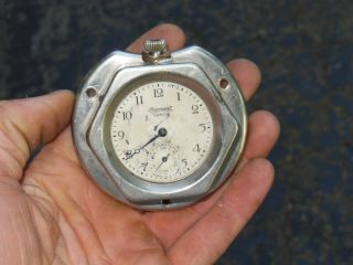 Antique Car Dash Clock Accessory 1920s Removeable Pocket Watch Vtg