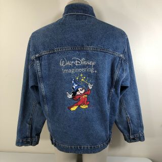 Walt Disney Imagineering Mens Vintage Denim Jacket International Micky Mouse Med