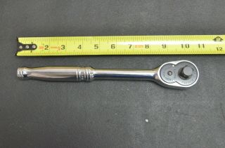 Vintage Snap On Tools 1/2” Quick Release Ratchet 10” Handle Chrome S713a Usa