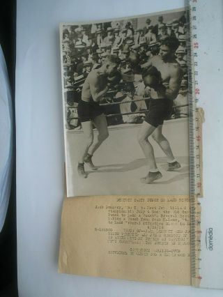Photo Vintage Boxe Boxing,  Jack Dempsey At Training Match Jess Willard 1919