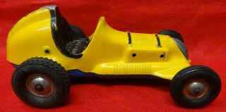 Vintage 1950 ' s Roy Cox Yellow Thimble Drome Champion 42 Tether Car 3