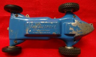 Vintage 1950 ' s Roy Cox Yellow Thimble Drome Champion 42 Tether Car 5