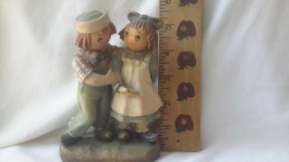 Vintage 1976 ANRI ITALY Raggedy Ann & Andy Bobbs - Merrill Co wood carved figurine 6