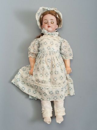 Antique 250 Kh Kley Hahn Walkure 27 " Bisque Doll Germany Blue Sleep Eyes Kestner