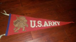 Extremely Rare Vintage U.  S.  Army Pennant