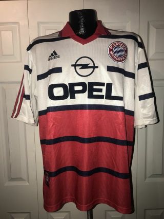 Vintage Adidas Fc Bayern Munich Soccer Jersey Opel Germany Large L Rare