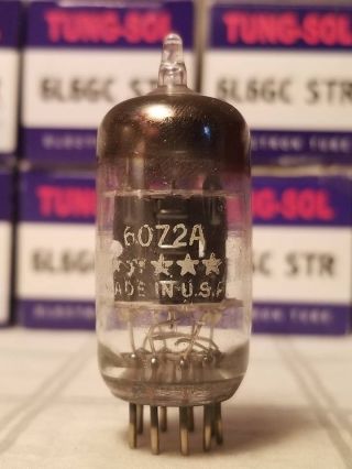 6072a Ge General Electric 5 Star Black Plate Vintage Vacuum Tube 6072 12ay7