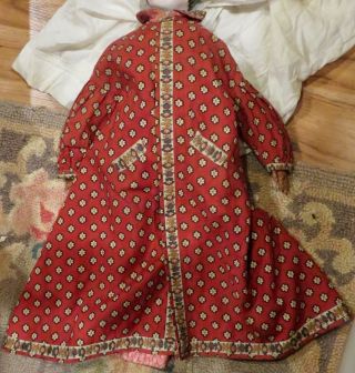 G129 Antique Cotton Lined Early Outfit For Antique Bisque Or Early Lady Doll