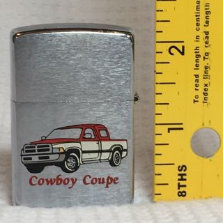 Dodge Cowboy Coupe Zippo Lighter Truck Lynn Hickey OKC Dealership Vintage Promo 5