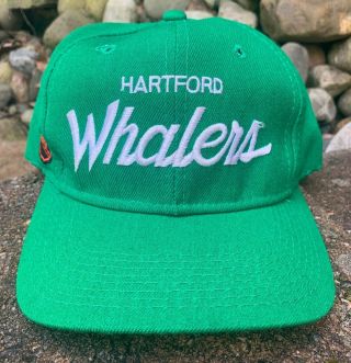 Vintage Hartford Whalers Sports Specialties Script Snapback Hat Cap Nhl Hockey