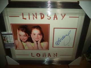 Lindsay Lohan Movie Star Signed Autographed 16x24 Matted Framed Jsa Rare