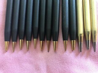 Lot13 of Vintage CROSS (1) 10K,  (2) 12K Gold & (10) Black & Gold Pens Pencils 4