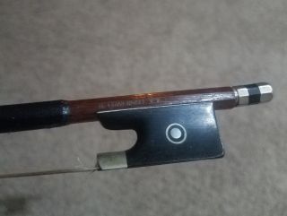 Vintage Violin Bow Marked H.  Lowendall Mother Of Pearl