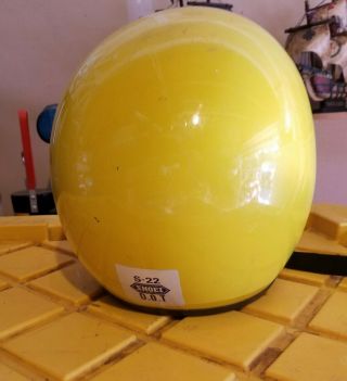 Vintage SHOEI Motorcycle HELMET 1975 Yellow Large 3