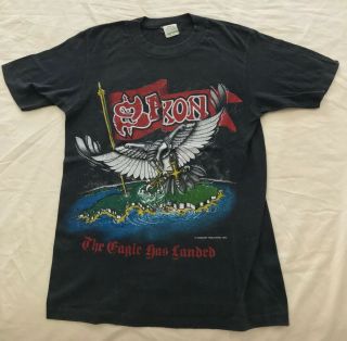 Vintage Pre - Owned Saxon The Eagle Has Landed 1982 Heavy Metal T - Shirt