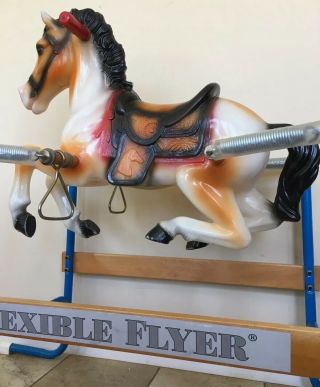 Vintage Flexible Flyer Bouncy Rocking Horse Stirrups Springs 7