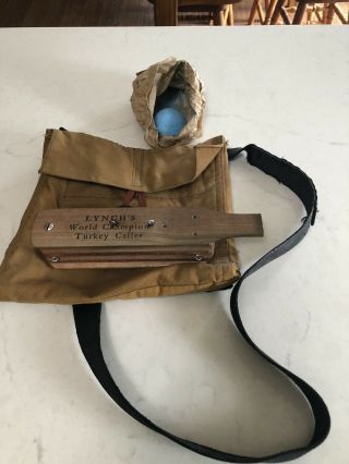 Vintage Lynch Turkey Call 1958 Model 102 Box Call With Pouch