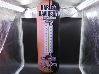 Harley Davidson Authorized Service Wall Thermometer Farenheit/celsius Vtg Style