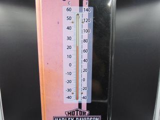 Harley Davidson Authorized Service Wall Thermometer Farenheit/Celsius Vtg style 3