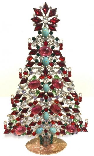 Stunning Rhinestone Christmas - Tree - Stand Up Size Xxl Husar.  D - K - 787