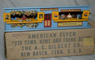 Vintage Gilbert American Flyer Minicraft No.  270 News And Frank Stand