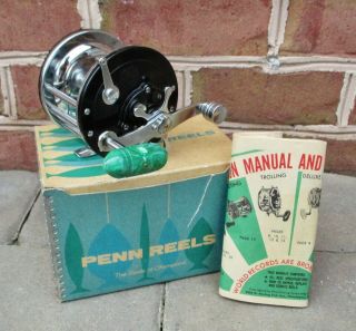 Vintage Nos Penn Long Beach 66 Conventional Fishing Reel W/ Box & Papers,