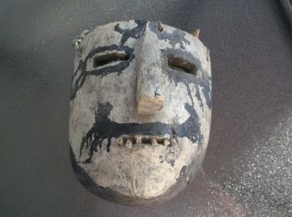 Vtg Pascola Dance Mask Old Man Mexico Folk Art