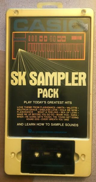 Casio Vintage Keyboard Sk Sampler Pack 100 Sampling Sounds Cassette And Guide