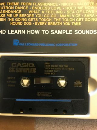 Casio Vintage Keyboard SK Sampler Pack 100 Sampling Sounds Cassette And Guide 4