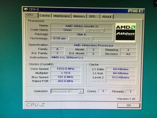 RARE AMD K7 1000MHz CPU Slot A Athlon Fastest Orion First 1GHz x86 Processor 1G 8
