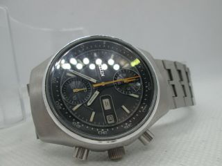 VINTAGE CITIZEN DOUBLE CHRONOGRAPH DAYDATE STAINLESS STEEL AUTOMATIC MENS WATCH 6