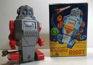 Vintage Machine Robot&original Box.  By Noguchi,  Japan 60 