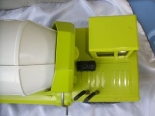 Vintage Mighty Tonka Lime Green Press Steel Cement Mixer Truck 8