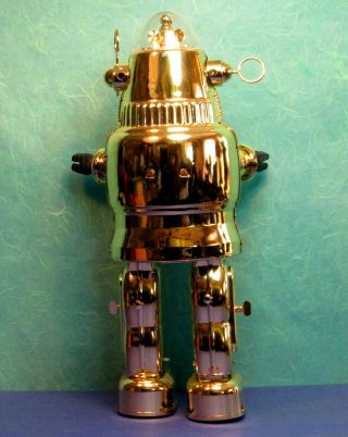 All ROBBY Robbie Mechanized Robot Chrome Gold 1990 OTTI rare 2