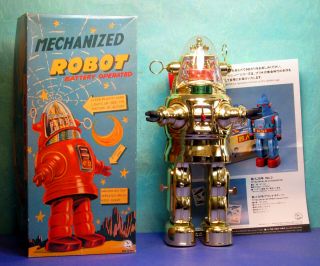 All ROBBY Robbie Mechanized Robot Chrome Gold 1990 OTTI rare 7