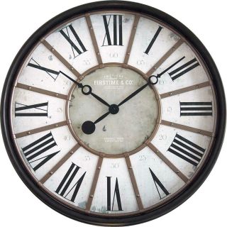 Vintage Wall Clock Oversized 29 In Indoor Display Home Decor Oil Rubbed Bronze