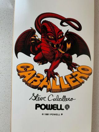 Steve Caballero Skateboard Deck 2002 Powell Peralta reissue dragon graphic 2