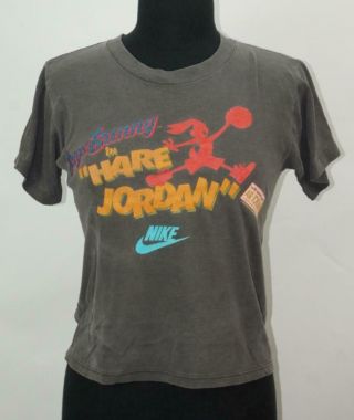 Vintage Nike Hare Jordan Bugs Bunny Looney Tunes T Shirt Made In Usa Small
