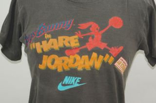 Vintage Nike Hare Jordan Bugs Bunny Looney Tunes T SHIRT Made in USA Small 5