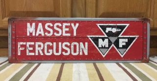 Massey Ferguson Metal Tractor Sign Vintage Style Farm Barn Hay Tools Feed