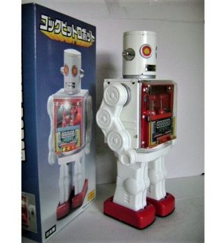 RARE COCKPIT WHITE ROBOT METAL HOUSE JAPAN MIB 2