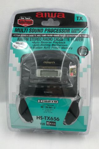 Nos Vintage Aiwa Hs - Tx656 Portable Am/fm Cassette Player