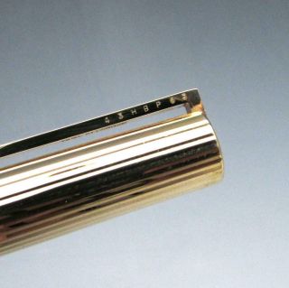 Vintage S.  T.  Dupont Classic / Classique Gold Plated Fountain Pen Medium 18K Nib 5