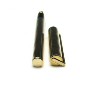 Vintage S.  T.  Dupont Classic / Classique Gold Plated Fountain Pen Medium 18K Nib 6