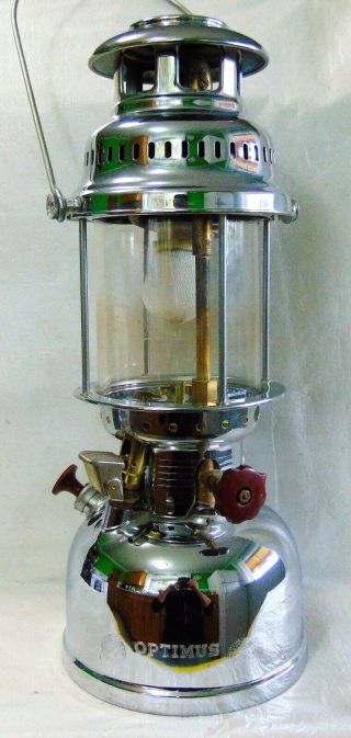 Vintage Optimus 1551 / 500 Cp Chrome Kerosene Lantern.