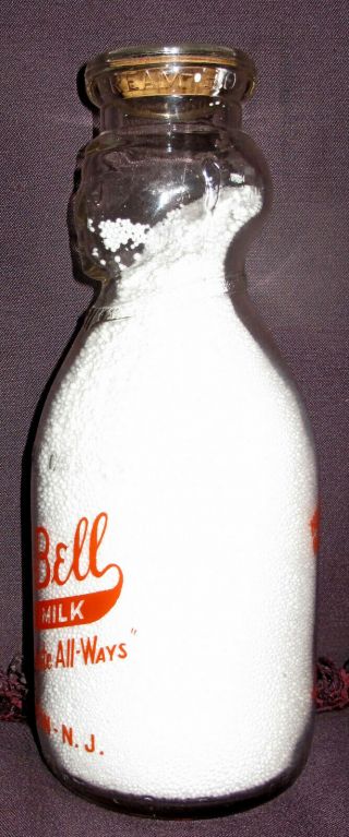 Vintage Baby Face Milk Bottle Cop the Cream Blue Bell Farm Milk Irvington,  N.  J. 5