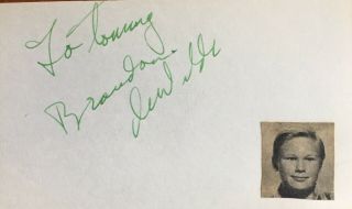 Vintage Brandon Dewilde Signed Index Card