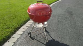 Vintage Weber Red Statesman 22 " Charcoal Bbq Grill,  Ca 1977